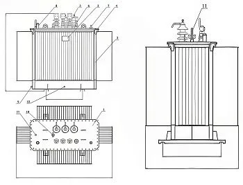 Фото чертежа ТМГ 160/27,5/0,4 Фото чертежа ТМГ 160/27,5/0,4
